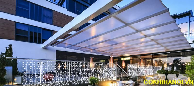 Mái xếp hay con gọi mái xếp lượn sóng - mái hiên xếp,mái xếp giá rẻ